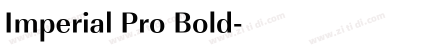 Imperial Pro Bold字体转换